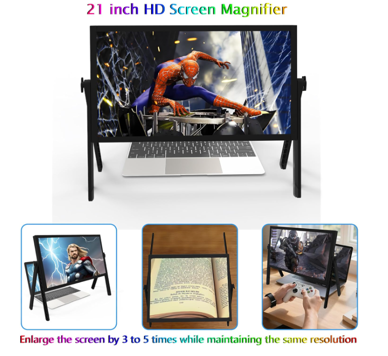 21-inch screen magnifier for laptops, HD 3D screen magnification for movies, videos, and games