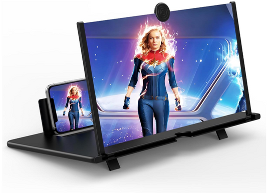 16-inch screen magnifier for cell phones, 3D HD magnifying projector for movies